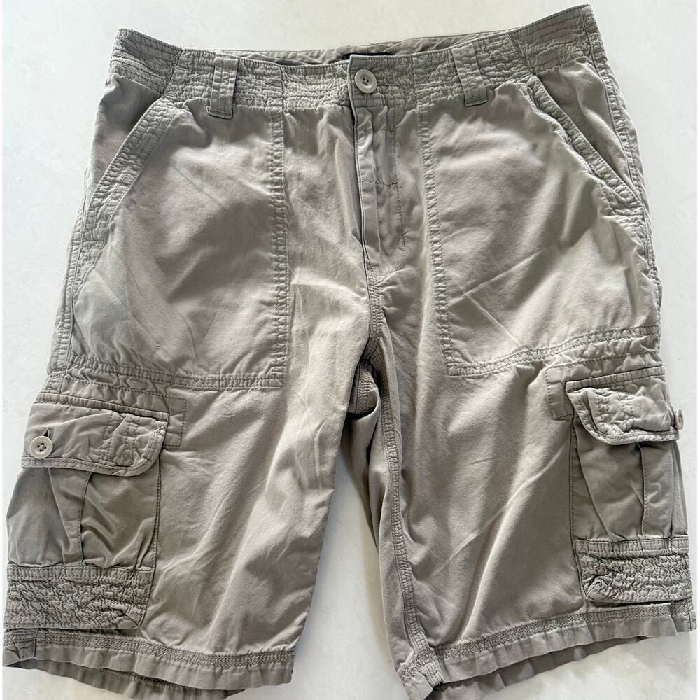 Calvin Klein Mens‎ Cargo Shorts Size 32 Y2K Tan 100% Cotton Casual Dadcore
